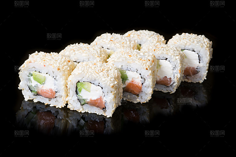 寿司美食餐饮摄影海报广告设计高清菜单