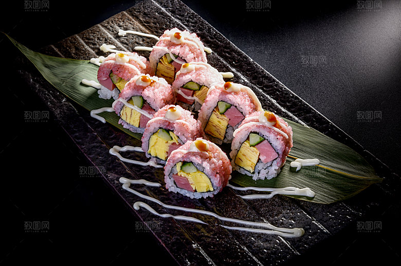 寿司美食餐饮摄影海报广告设计高清菜单