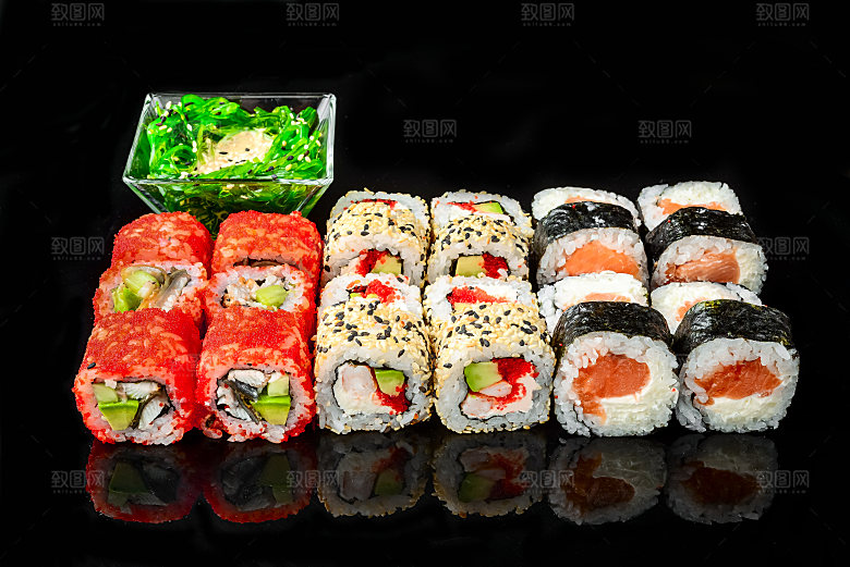寿司美食餐饮摄影海报广告设计高清菜单