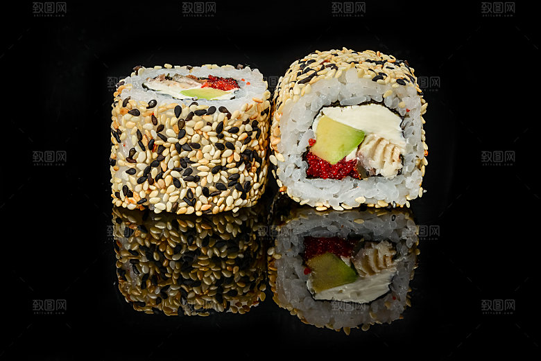 寿司美食餐饮摄影海报广告设计高清菜单