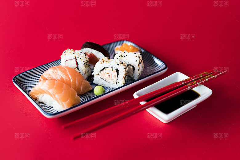 寿司美食餐饮摄影海报广告设计高清菜单素材