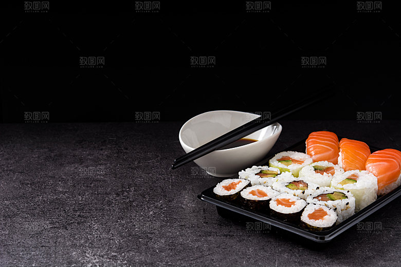 寿司美食餐饮摄影海报广告设计高清菜单素材