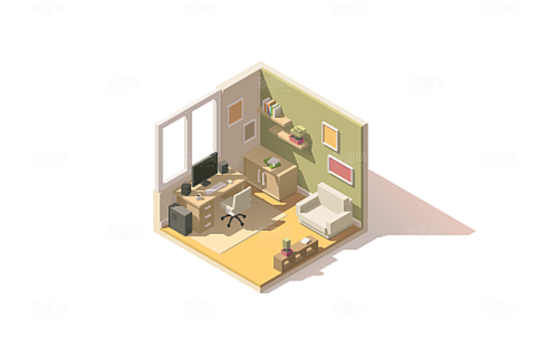 室内房屋布置建筑场景