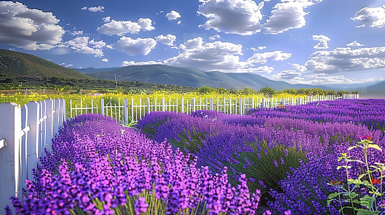 花海唯美浪漫园艺花田鲜花季节田园自然风景