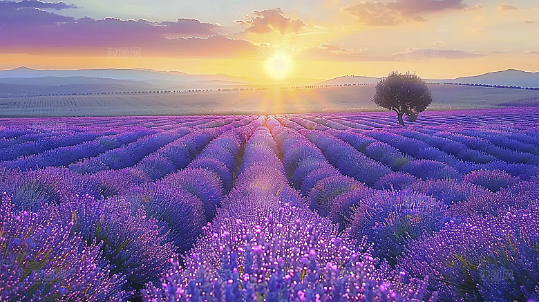 花海唯美浪漫园艺花田鲜花季节田园自然风景