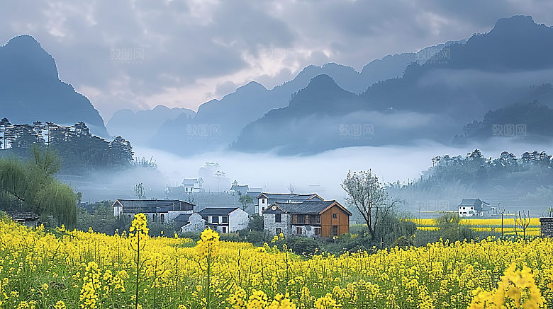 花海唯美浪漫园艺花田鲜花季节田园自然风景