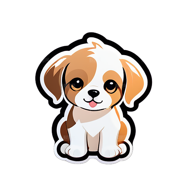 小狗贴画带来欢乐与幸福