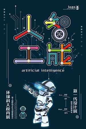 AI人工智能科技宣传海报