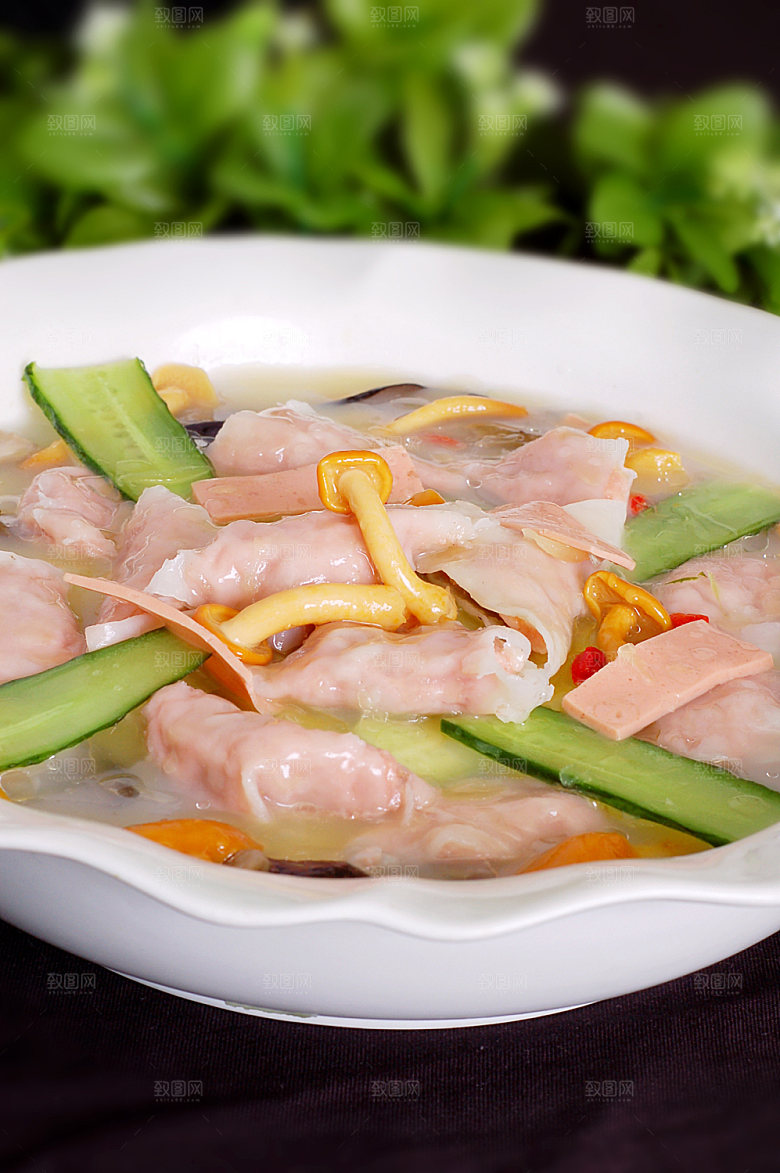 八珍燕饺美食高清摄影图