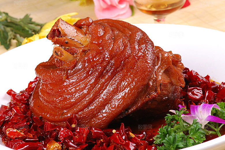 霸王肘子美食高清摄影图