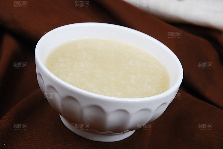 白粥元碗美食高清摄影图