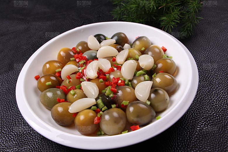 凉拌皮蛋美食高清摄影图