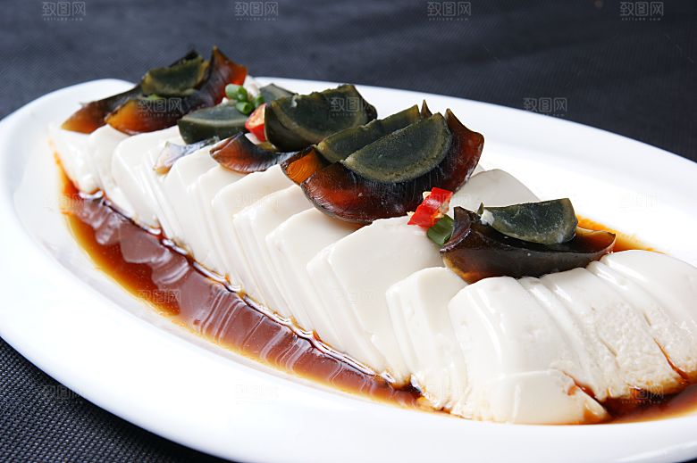 凉拌皮蛋美食高清摄影