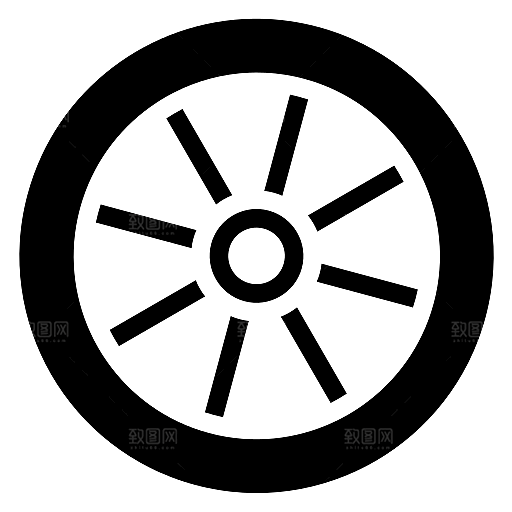 尊贵豪华汽车轮胎PNG素材
