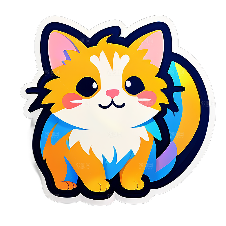 小猫贴画的创意用途