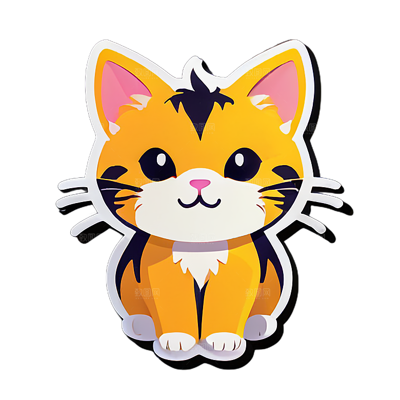 可爱小猫贴画分享