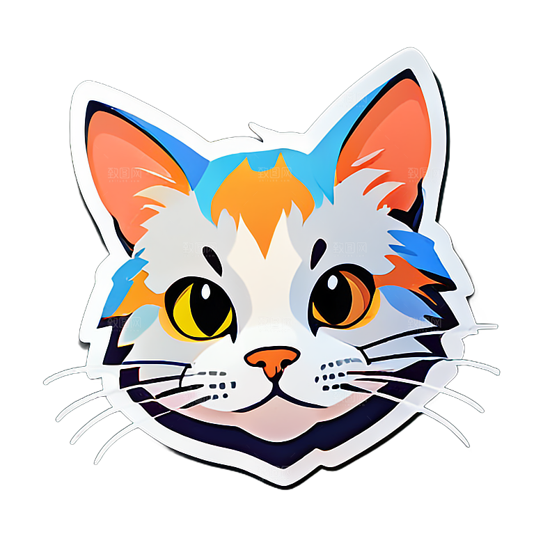 可爱小猫贴画分享