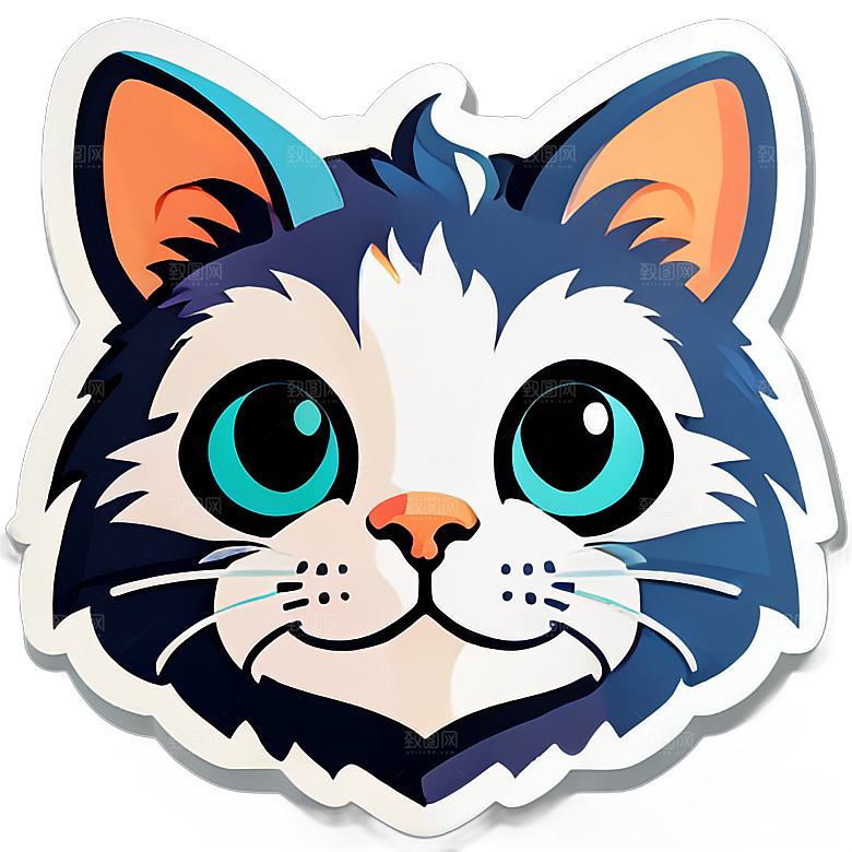 可爱小猫贴画分享