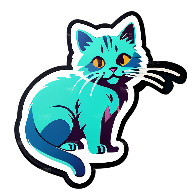 可爱小猫贴画分享