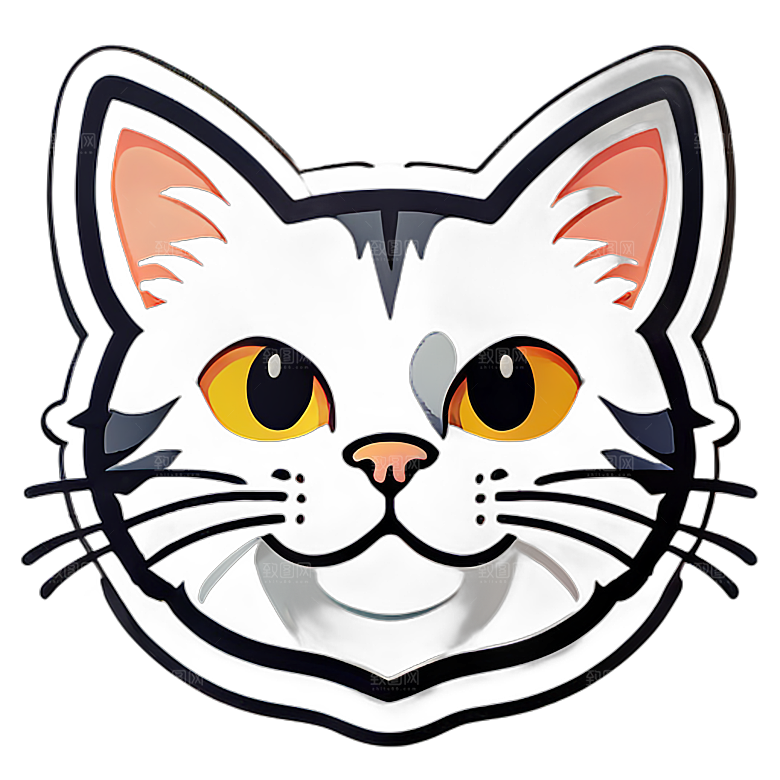 可爱小猫贴画分享