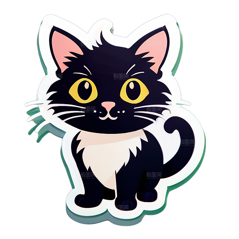 可爱小猫贴画分享