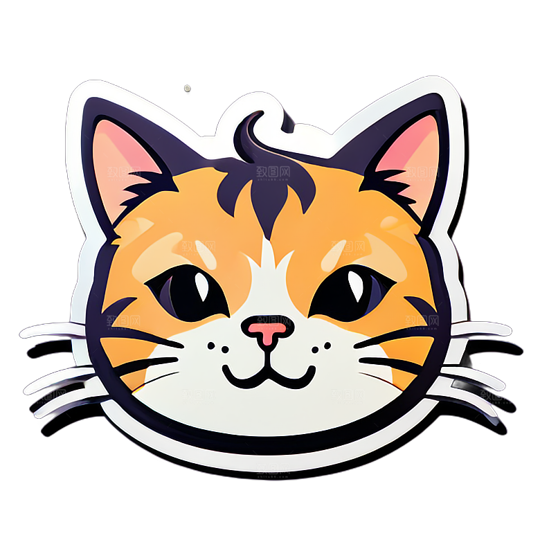可爱小猫贴画分享