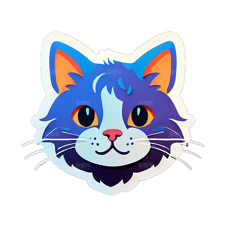小猫贴画的创作激情