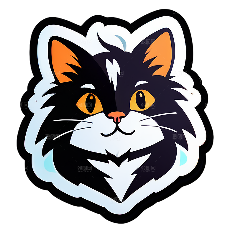 小猫贴画的创作激情