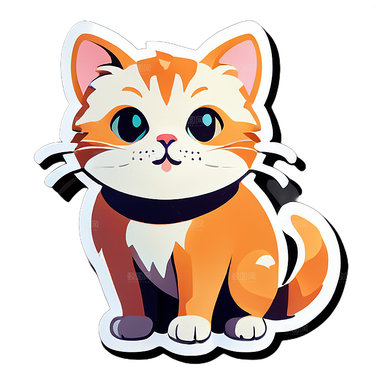 小猫贴画的创作激情