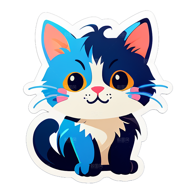 小猫贴画的创作激情