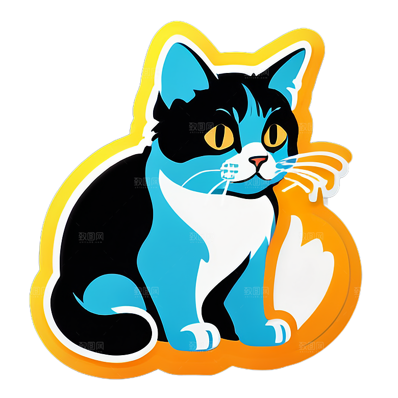 小猫贴画的创作激情