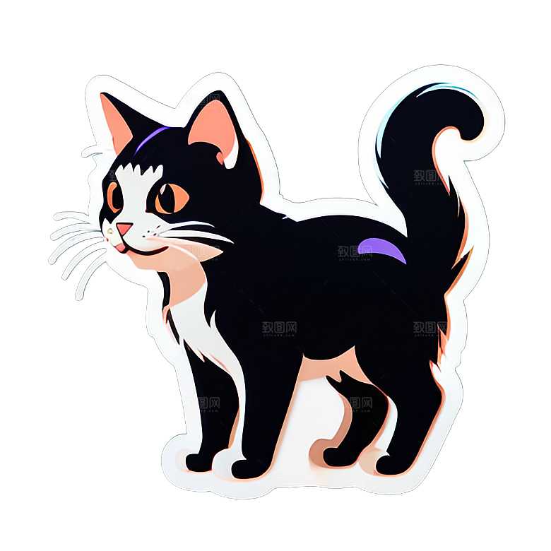 小猫贴画的创作激情