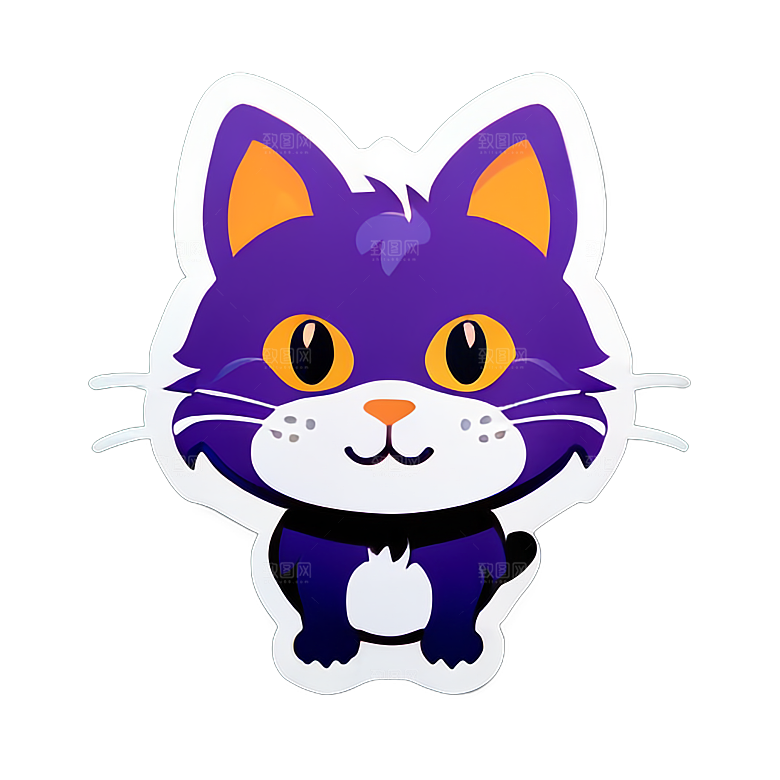 小猫贴画的创作激情