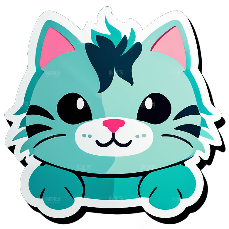 小猫贴画的创作激情