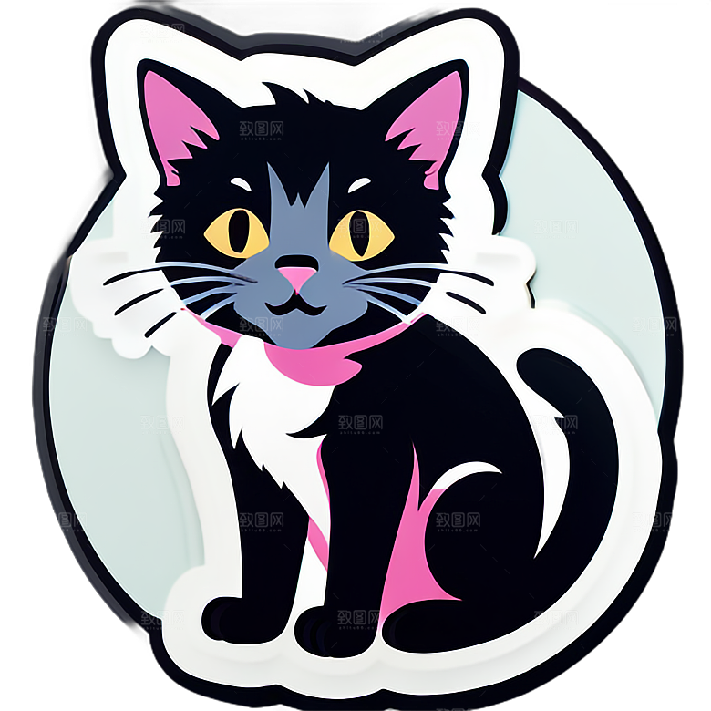 小猫贴画的创作激情