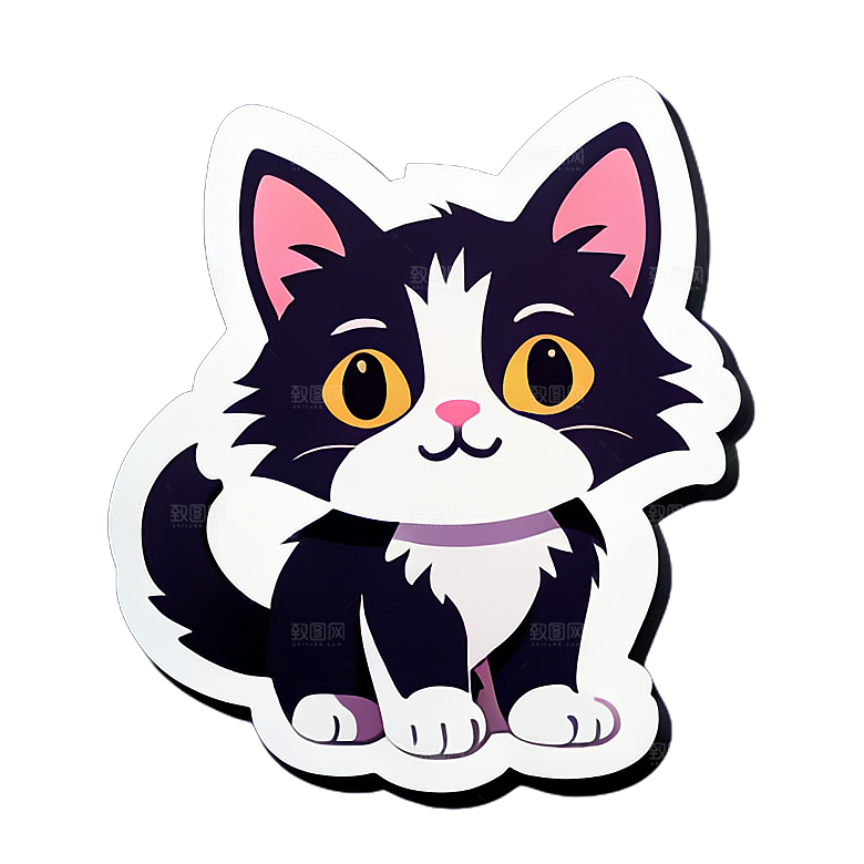 小猫贴画的创作激情