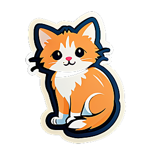 小猫贴画的创作激情