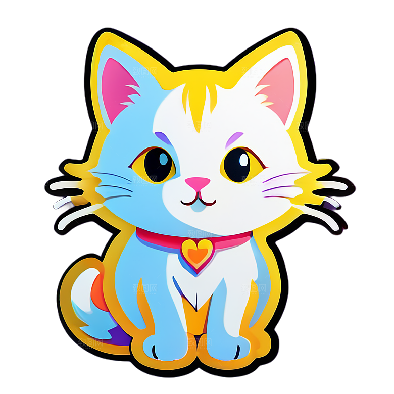 小猫贴画的创意用途