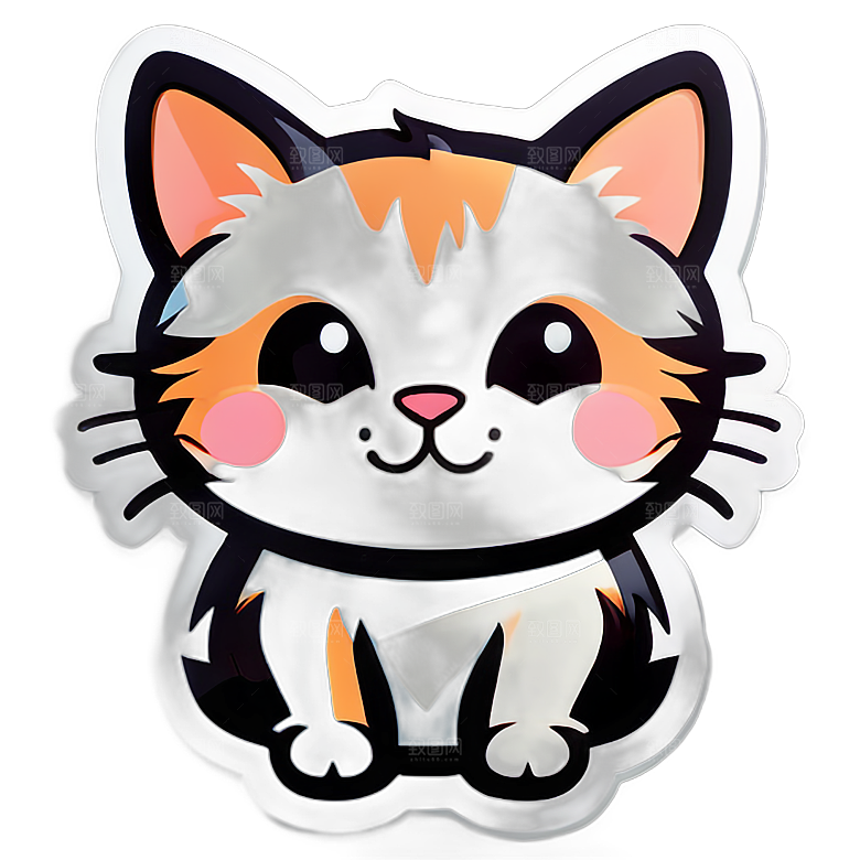 可爱小猫贴画分享