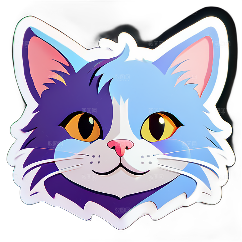 可爱小猫贴画分享