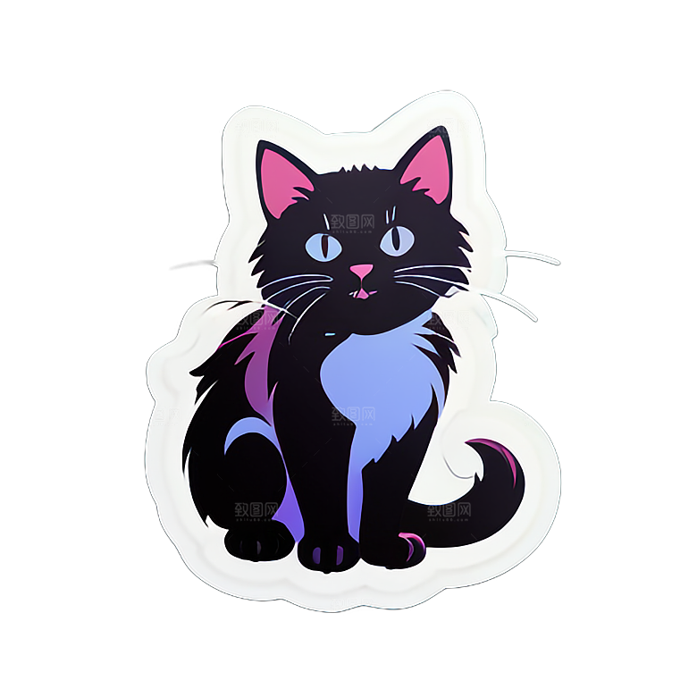 可爱小猫贴画分享