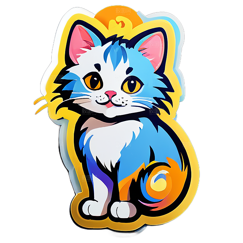 可爱小猫贴画分享