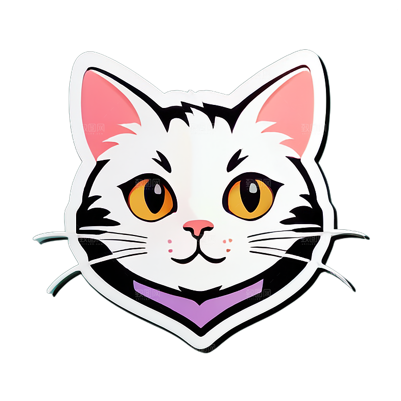 可爱小猫贴画分享