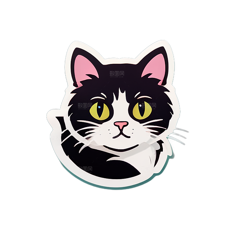 可爱小猫贴画分享