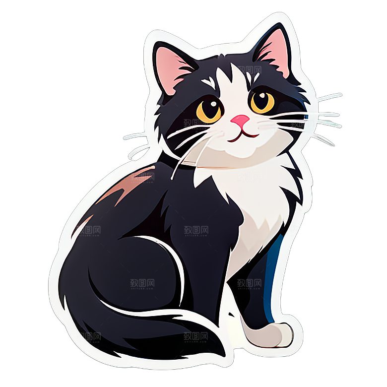 可爱小猫贴画分享