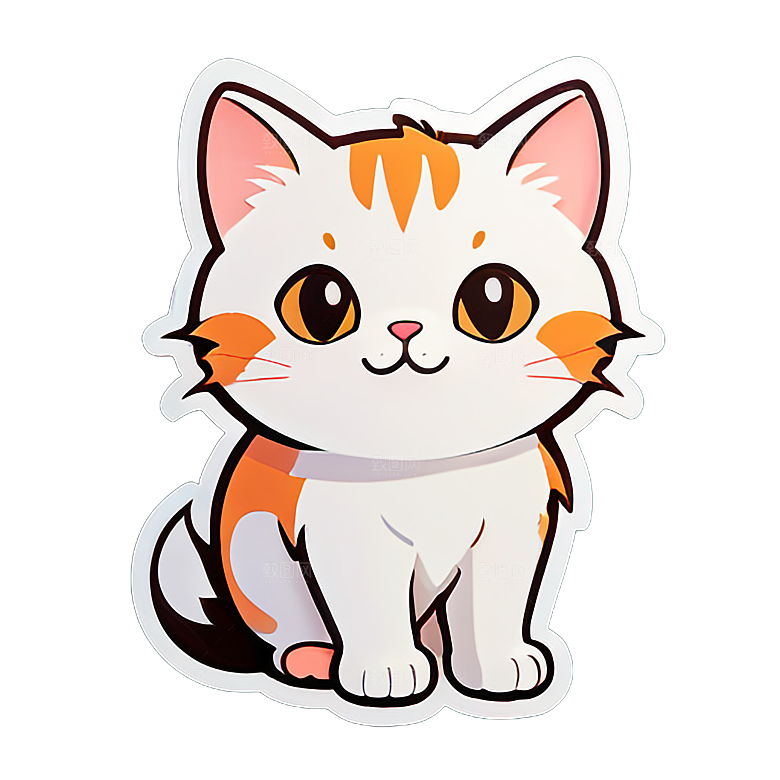 可爱小猫贴画分享