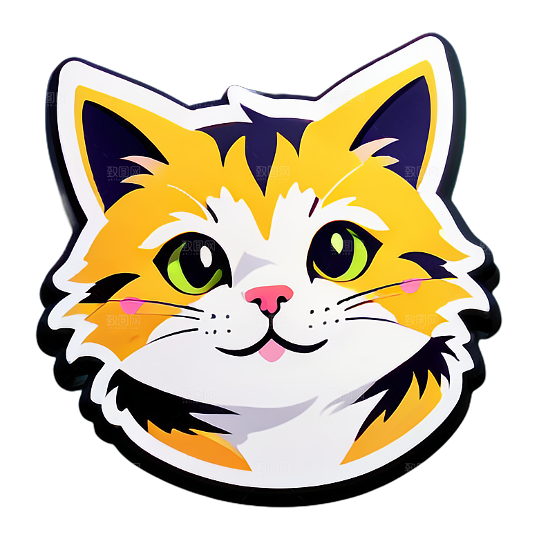 可爱小猫贴画分享