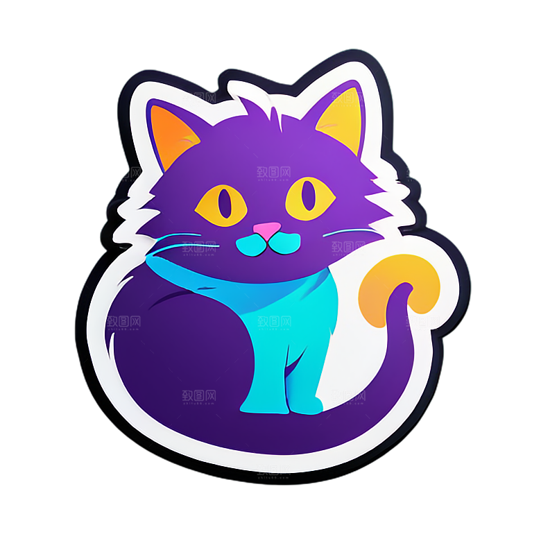 可爱小猫贴画分享