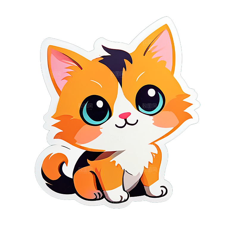 可爱小猫贴画分享