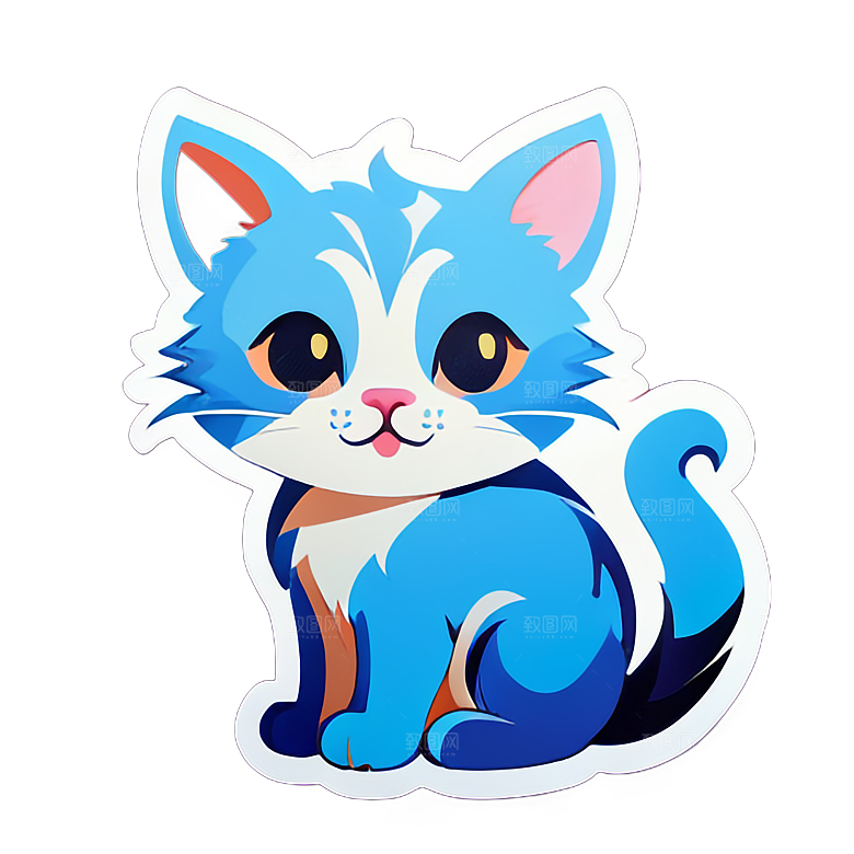 可爱小猫贴画分享